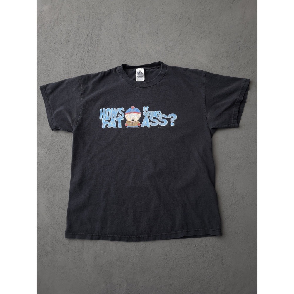 Vintage‎ 2000s Y2K South Park How's It Going Fat Ass? Comedy Central T-shirt L
